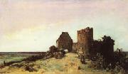 Johan-Barthold Jongkind Ruins of the Castle at Rosemont France oil painting reproduction